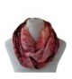 Infinity Loop Scarf Fashionable Soft Lightweight Multi Colors and Patterns For Women - Peach- Red and Pink - CO12EJL8CF7