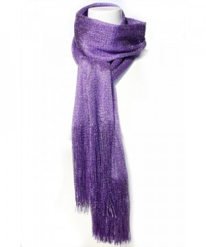 KMystic Sheer Glitter Sparkle Fringed in Fashion Scarves