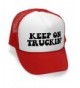 Megashirtz - Keep On Truckin' - Retro Vintage Style Trucker Hat Cap - Red - CK11K0UVEQL