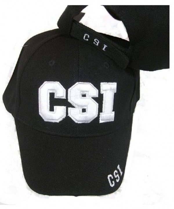 CSI Embroidered Adjustable HAT Black Ball Cap - C1113QGJU2B