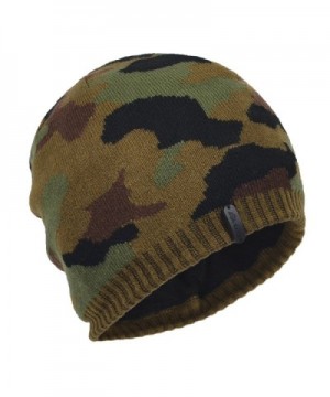 Janey&Rubbins Men's Soft Knitted Camouflage Beanie Hat Skull Ski Cap - Green - CA126IT399H