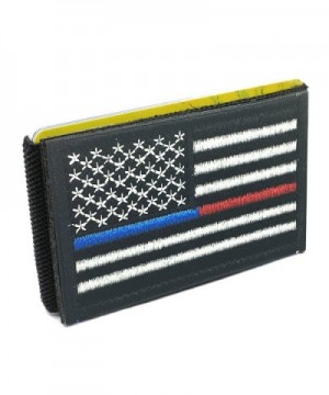 iCraft-Slim Front Pocket USA Flag Tactical Patch Wallet - Thin Blue Line and Thin Red Line - C5185RL07K6