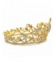 Luxury Gold tone Pageant Crystal Wedding