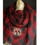 Monogrammed Plaid Blanket Scarf Extra