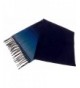 SilverHooks Soft & Warm Pattern Cashmere Scarf w/ Gift Box - Blue Ombre - C0186ZNYU33