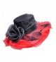 Lawliet Women Kentucky Derby Wide Brim Organza Hat Two-Tone Sun Hat A405 - Black Top With Red Trim - CM12O5M8SLY