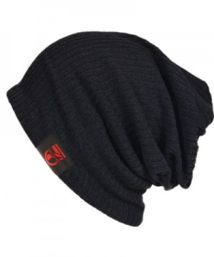 Men Women Stripe Slouchy Beanie Long Hip-hop Skullcap Black B011sw - CO11M408RW9