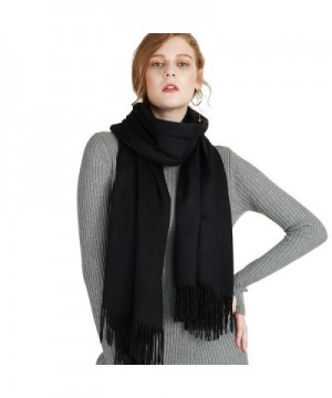 Luxurious Men and Women's 100 % Cashmere cosy and stylish scarfs 63"x12" - Black - CK187I0C3I7