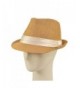 Classic Fedora Straw Cream Band