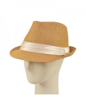 Classic Fedora Straw Cream Band