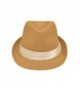 Classic Fedora Straw Cream Band in Women's Fedoras