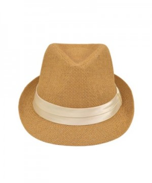 Classic Fedora Straw Cream Band in Women's Fedoras