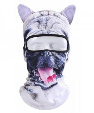 Tina Silvergray Coolmax Animal Face 3D Print Anti UV Windproof Balaclava - Pug Dog With Ears - CA186U2QTC2