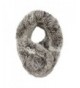Women Winter Thick Faux-Fur Scarf Cute Plush Infinity Collar Scarf Cozy Warm Neckerchiefs - Dark Gray - CI1884KW9K6