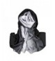 Gradient colour Long Scarf Shawl-Silk Feel Chiffon -size:75"L43"W by EZ Collection - Black - CG12NRRGRO0
