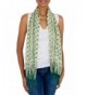 NOVICA Green Batik Scarf Jasmine in Fashion Scarves