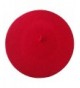 Women's French Style Soft Lightweight Casual Classic Solid Color Wool Beret - Red - C212HGGSL99