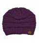 Purple Thick Slouchy Oversized Beanie in Women's Skullies & Beanies