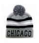 City Hunter Sk940 Chicago Stripe College City Pom Beanie Knit Hat (2 Colors) - Light Grey/Black - CR11OVEXIRP