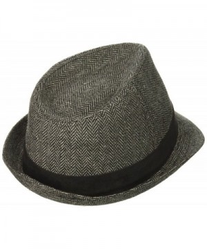 Van Heusen Herringbone Fedora Charcoal