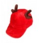 LOCOMO Women Girl Cute Reindeer Deer Horn Baseball Cap - Red - CS11HVRZURF