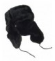 Russian Winter Shapka Ushanka BLACK metric in Men's Skullies & Beanies