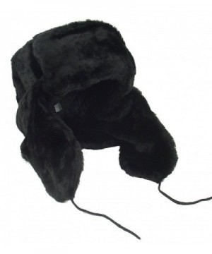 Russian Winter Shapka Ushanka BLACK metric in Men's Skullies & Beanies