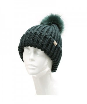 MIRMARU Womens Winter Ribbed Knitted in Women's Skullies & Beanies