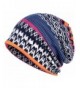 Qiabao Women's Soft Comfy Printed Slouch Beanie Cap Hat - Multicoloured B - CW182XQCYR7
