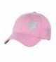 C.C Women's Glitter Star Cut Design Cotton Adjustable Precurved Baseball Cap Hat - Rose - CT17WWYOLHX