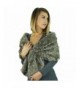 Faux Fur Plush Shawl Wrap With Satin Lining - Gray - CO127O5APZJ