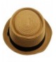 Summer Straw Fedora Upturn Hat in Men's Fedoras