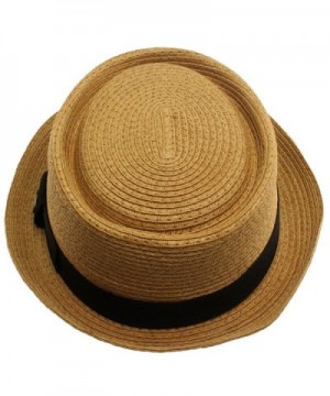 Summer Straw Fedora Upturn Hat in Men's Fedoras