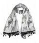 Lovarzi Womens Silver Butterfly Scarf in Wraps & Pashminas