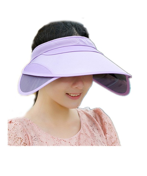 Women Hat Sun Hat Anti-UV Hat Topee Ultralight Breathable Cap - Purple - CR12HI23AOV