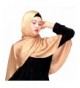 Uphily Silk Satin Muslim Hijab Scarf For Hijab Cap Long Shawl Scarf Head Covering - Light Bronze - C2184XX53O9