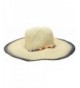 San Diego Hat Company Women's Fine Weave Round Crown Sun Hat With Dyed Edges - Natural/Black - C3126AOQ5LX