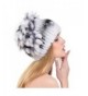 Rabbit Fur Hat - Winter Fashion Knit Hats Women Real Fur Warm Skullies Beanie - Color1 - CE185N992ZK