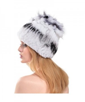 Queenfur Rabbit Fur Hat Skullies in Women's Skullies & Beanies