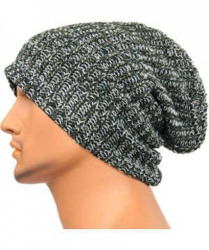 REDSHARKS Unisex Baggy Beanie Slouchy Knit Caps Skull Hats Ribbed Design ZRX1008 - Green - CT128JXFVPZ