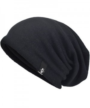 NEW Chic BEANIE Slouchy Knit Crochet Rasta Hat Cap Skull - Black - CO12LSFU3HR
