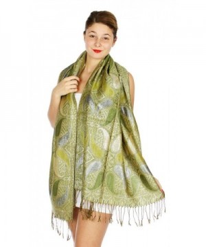 SERENITA Paisley lurex jacquard pashmina in Wraps & Pashminas