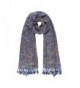 Melifluos Women Scarves Parsley Design Elegant Long Cashmere Feeling Thick Shawl - Blue - CB12O5HLV1B