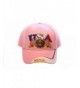 LL Pink USA Flag Eagle Patriotic Embroidered Baseball Cap Hat Adjustable Velcro - Pink - C212F5E924R