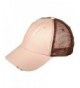 Buck Caps Unisex Unstructured Special Washed Distressed Mesh Trucker Cap - Putty/Brown-6887 - CD12FL8D8AP