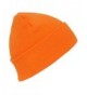 Hot Neon Long Cuffed Winter Beanie - Neon Orange - CX11BC4WR4R