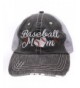 Baseball Momlife Mom Love Heart Women Embroidered Trucker Style Cap Hat - CQ184NIAEYO