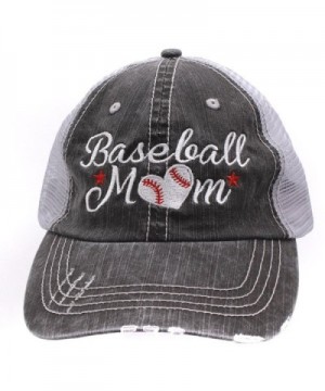 Baseball Momlife Mom Love Heart Women Embroidered Trucker Style Cap Hat - CQ184NIAEYO