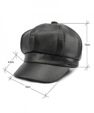 WETOO Leather Vintage Newsboy Cabbie in Women's Newsboy Caps