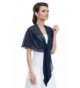 Chiffon Bridal Evening CIRCULAR Stole Shawl Wrap - Perfect for Bridal Wedding Evening Prom Ball - Navy - CM1204EGLCT